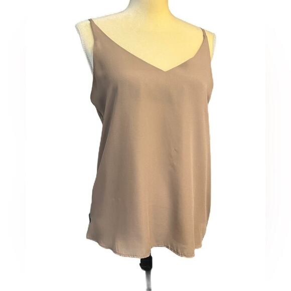 Stella Luce Tops - Stella Luce Tan Spaghetti Strap Size M
